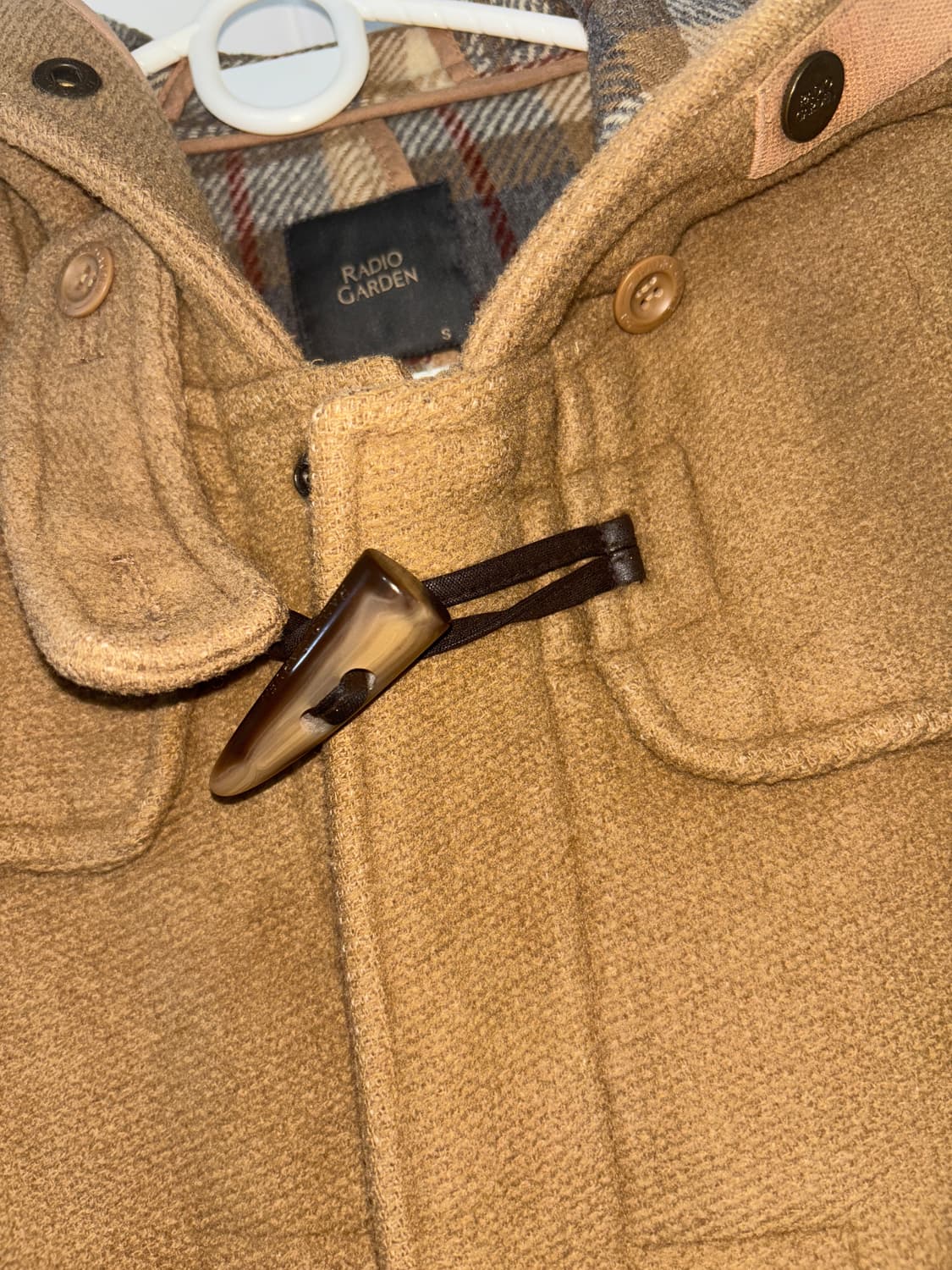 떡코 후드 베이지 빈티지 떡볶이코트 급처 눈물할인 상품이미지3