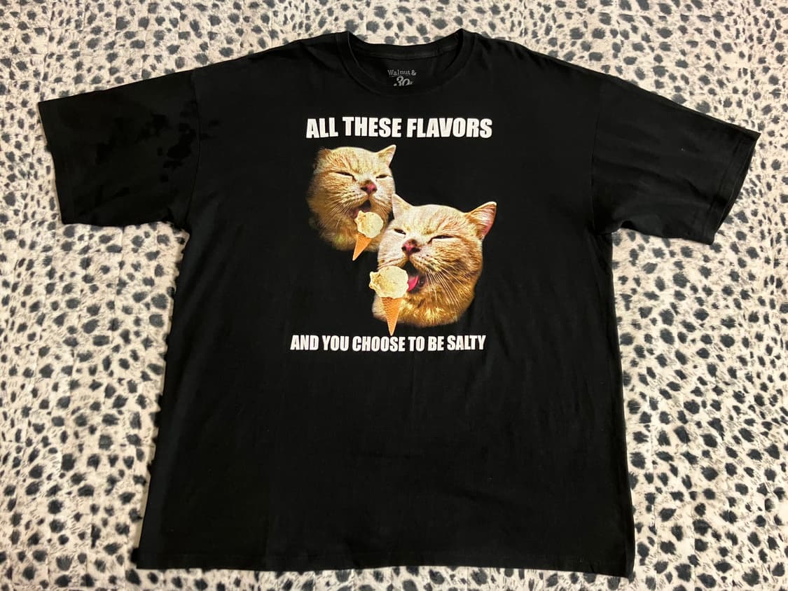 멕시코산 18s 캣츠 고양이 프린팅 반팔 티셔츠 XXL 구제 빈티지 상품이미지1