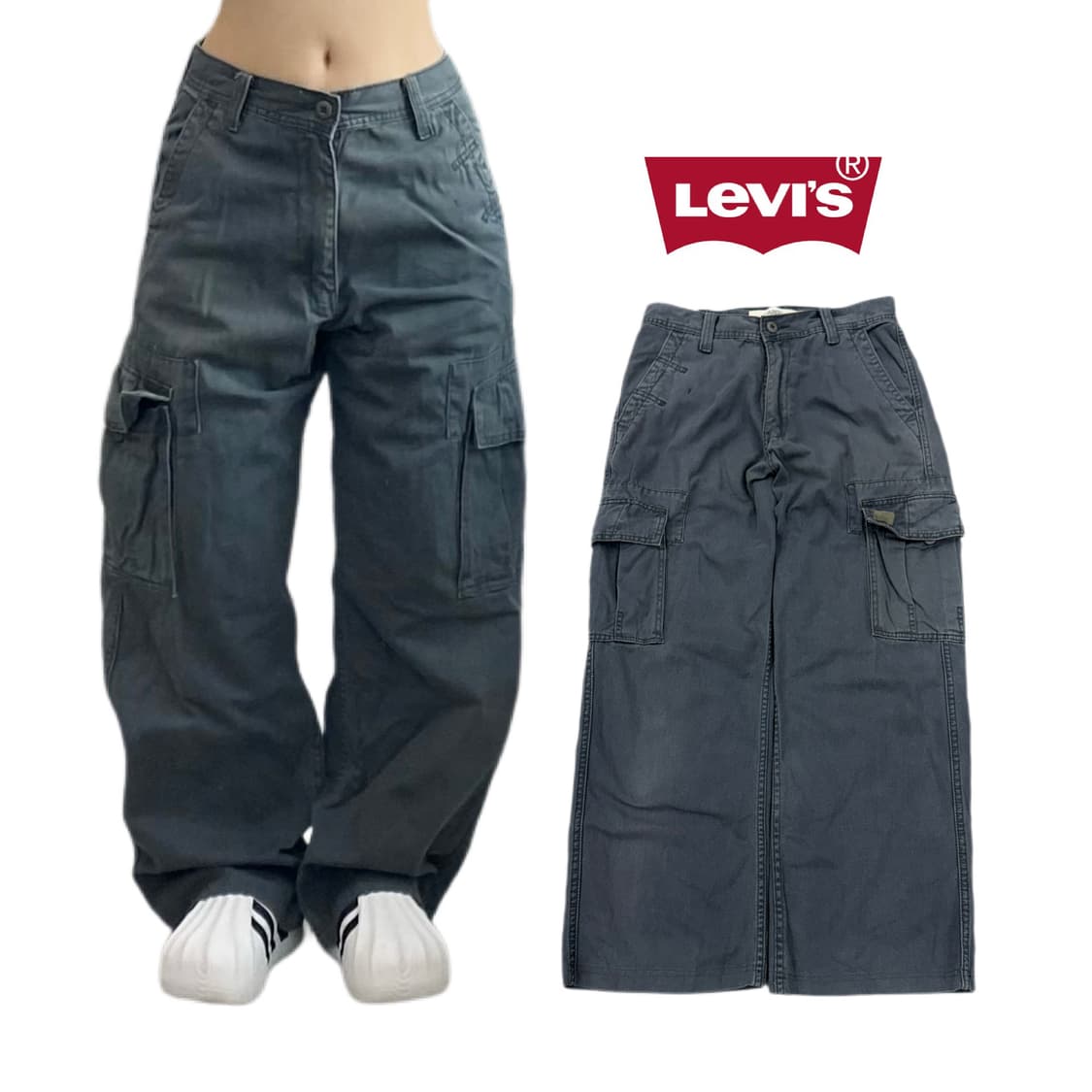 리바이스 와이드 페이딩 워크 카고팬츠 상품이미지1