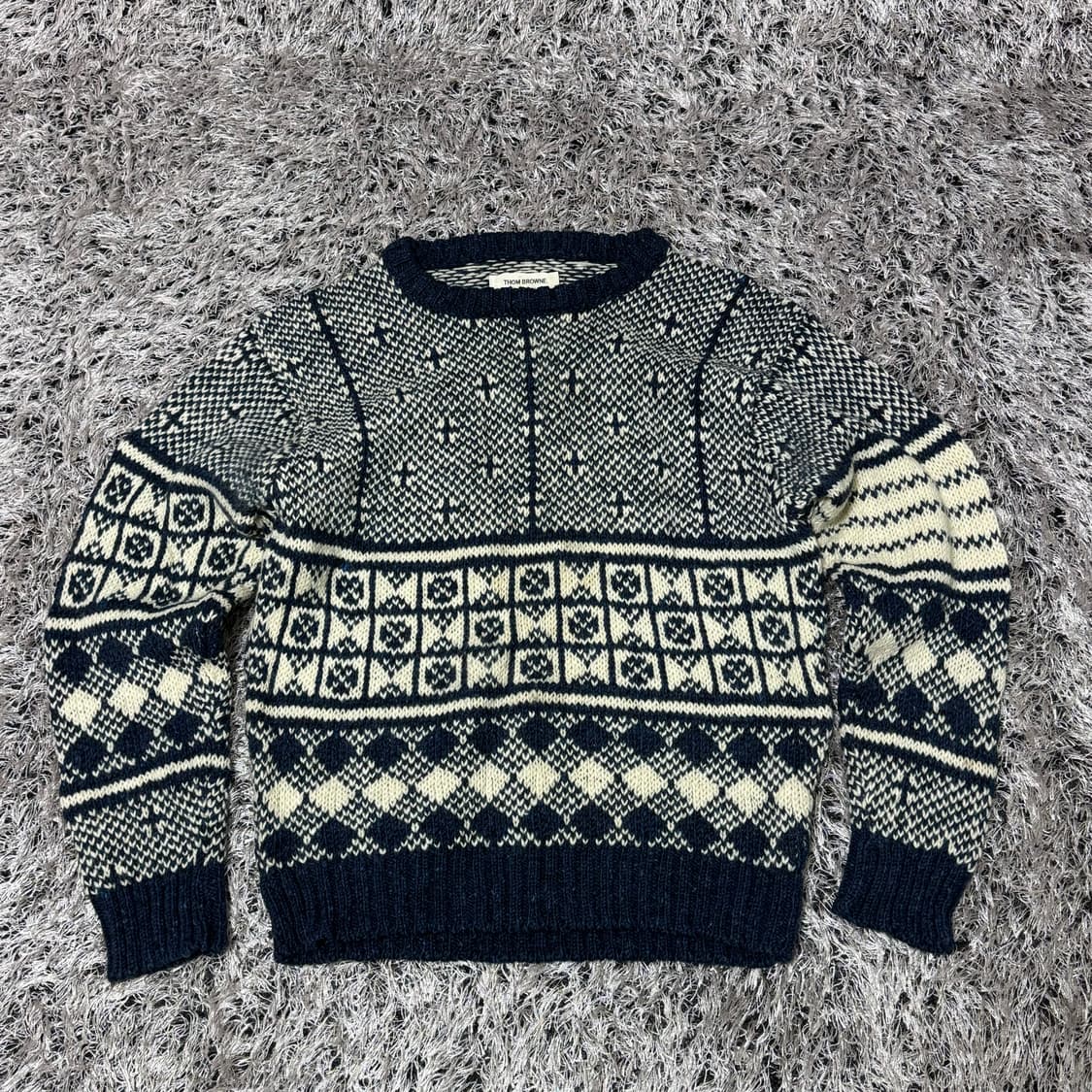 톰브라운 올오버 페어아일 울 스웨터 3 상품이미지1