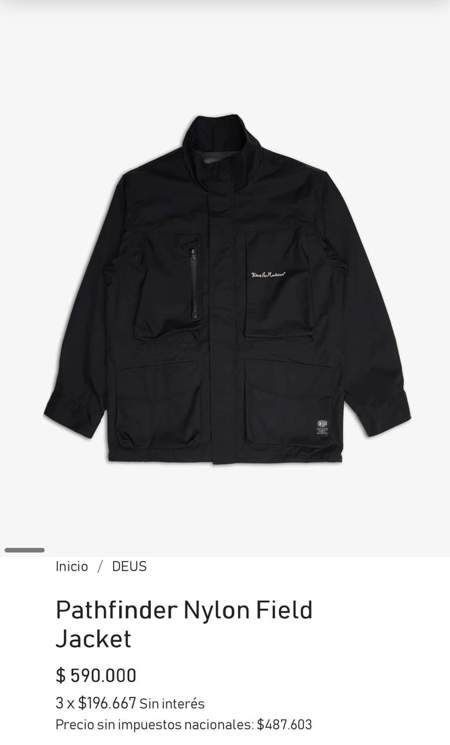 데우스 엑스 마키나 Pathfinder 필드 자켓 블랙 상품이미지3