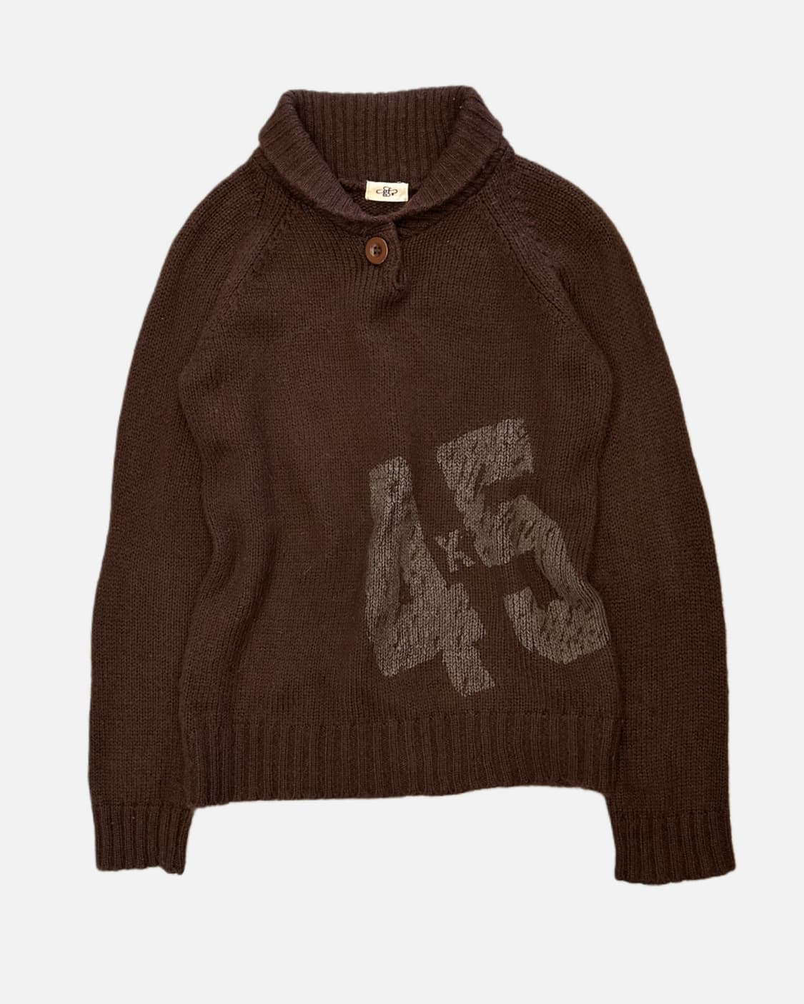 brown button collar knit 상품이미지1