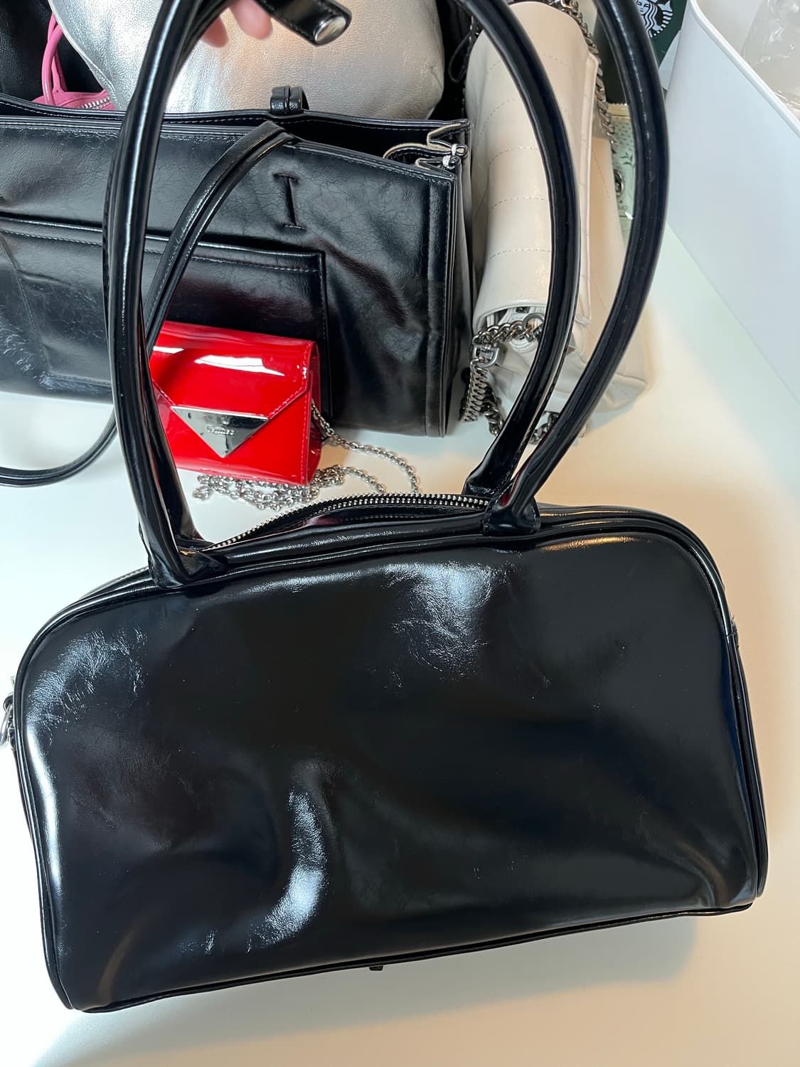 솔트앤초콜릿 마롱 포켓백 블랙 상품이미지2