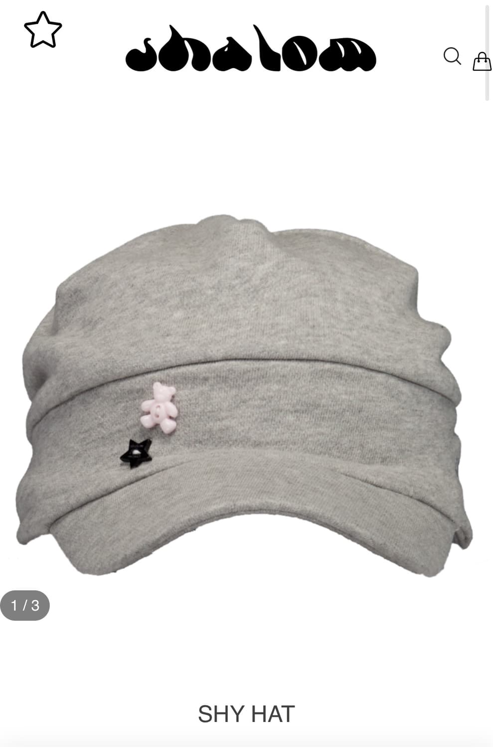 샬롬클럽 모자 샤이 햇 SHY HAT 그레이 상품이미지1