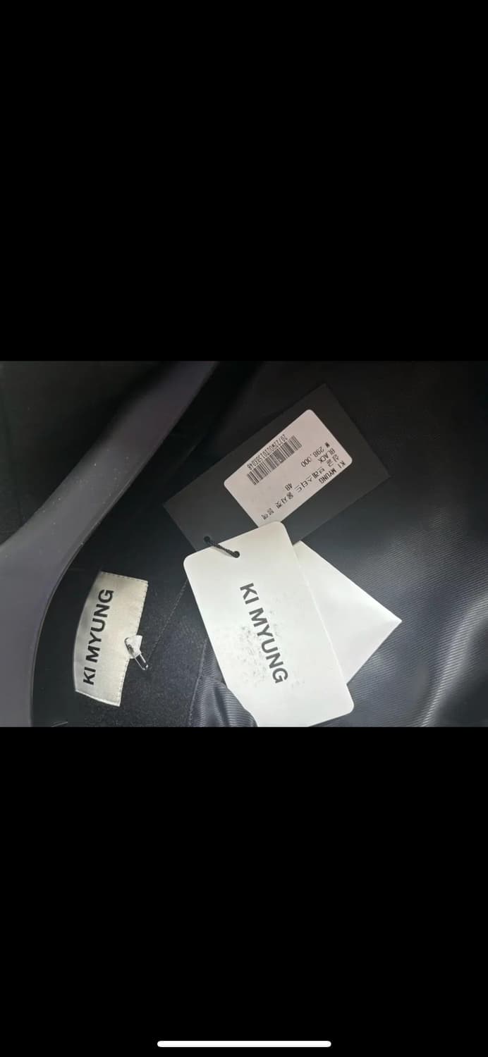 KI MYUNG 싱글 브레스티드 울 자켓 블랙 48사이즈 새제품 팝니다 상품이미지5