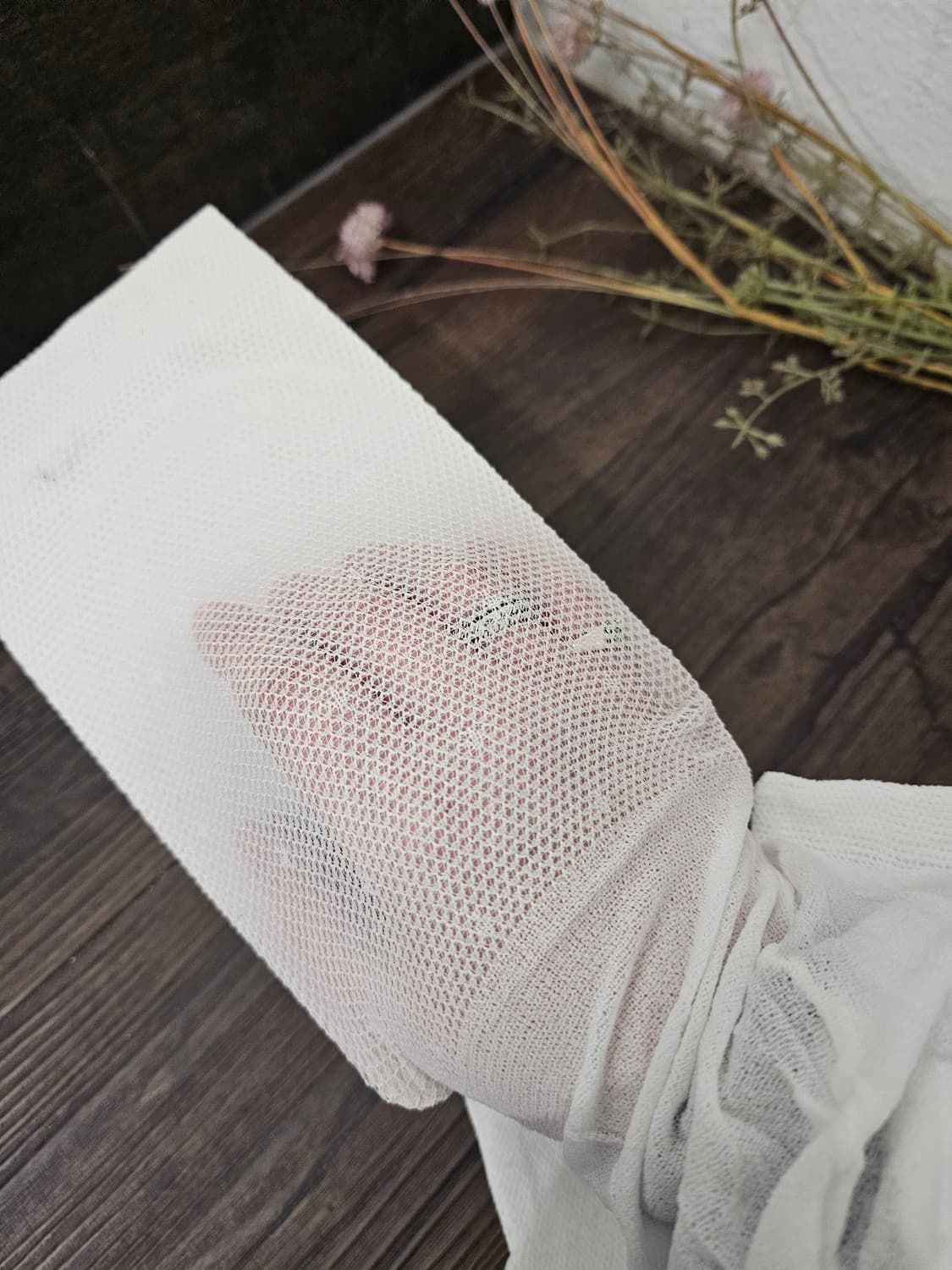 Japan 화이트 망사 패턴 스타킹 상품이미지1