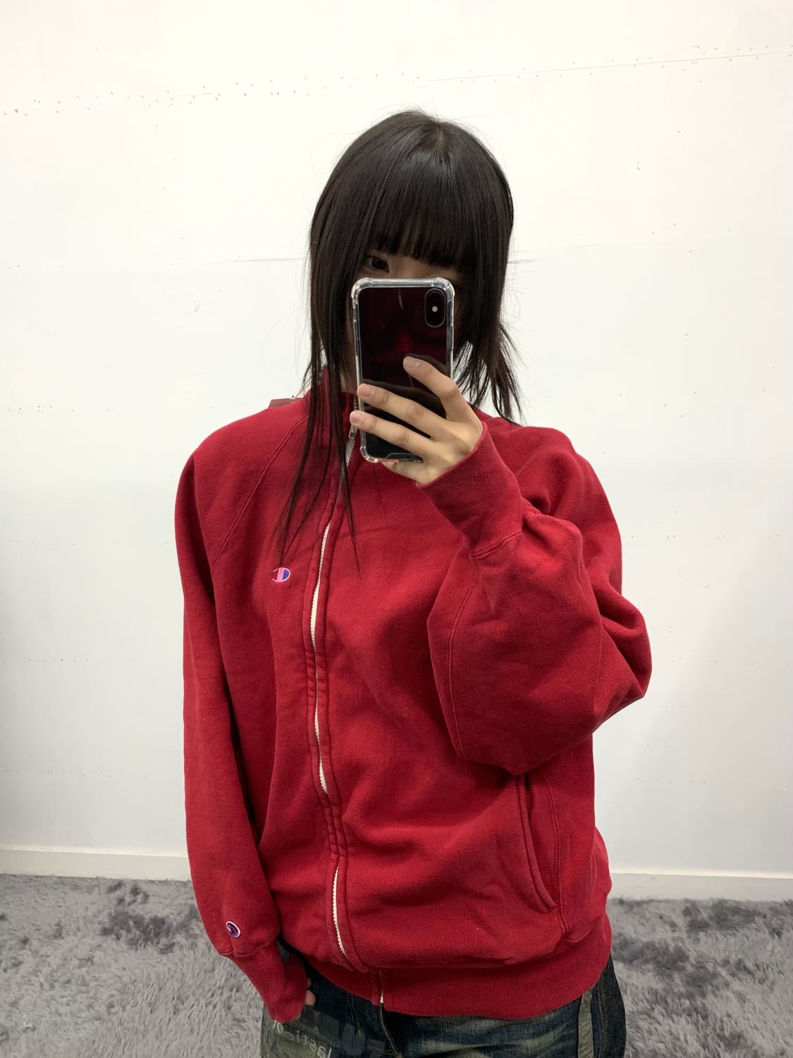 Champion reverse weave 90년대 스웻 집업 상품이미지1