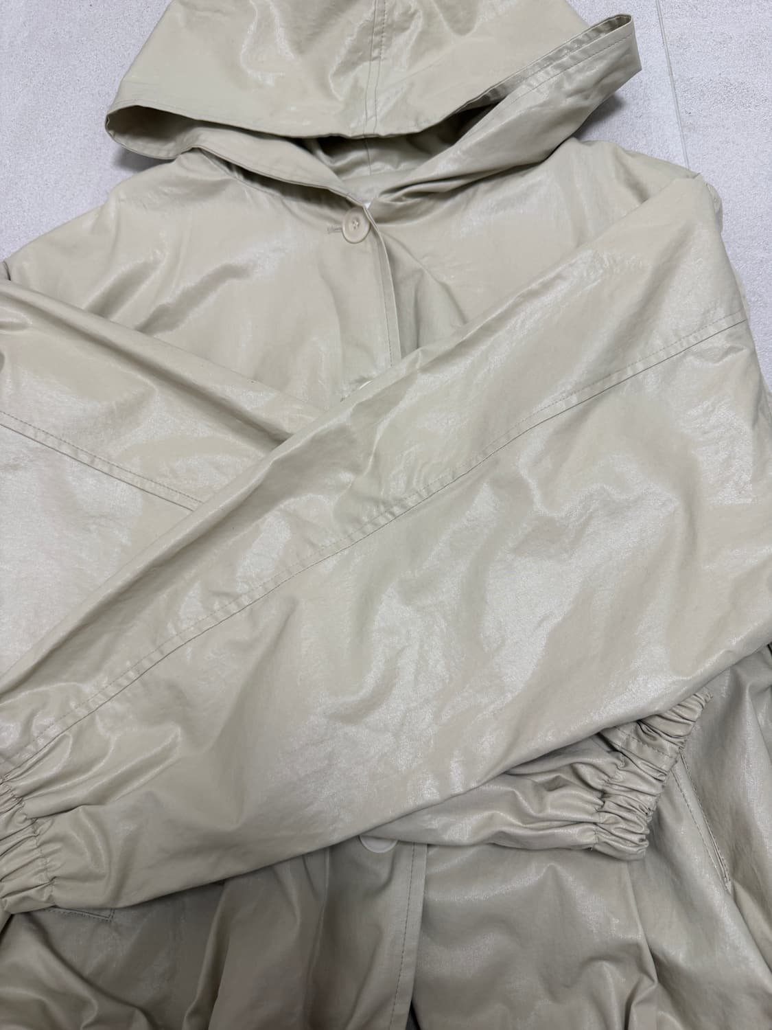 스트링 레인코트 바람막이 점퍼 상품이미지5