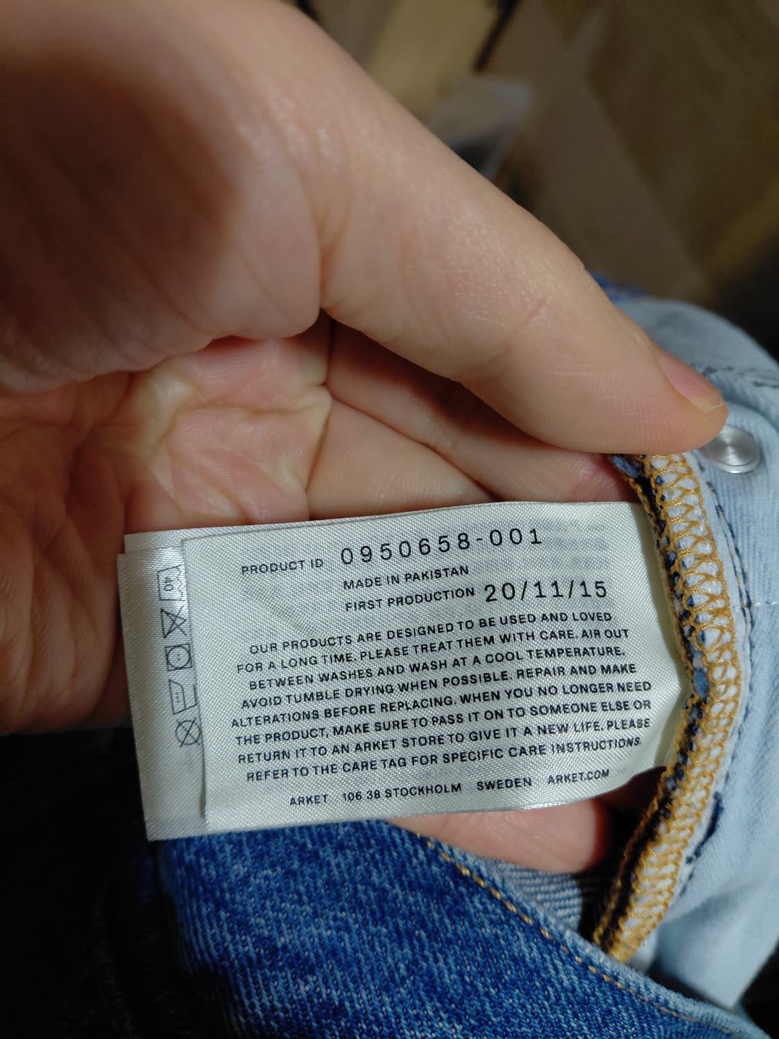 [아르켓]슬림 스트레치 데님 청바지 32사이즈  상품이미지5