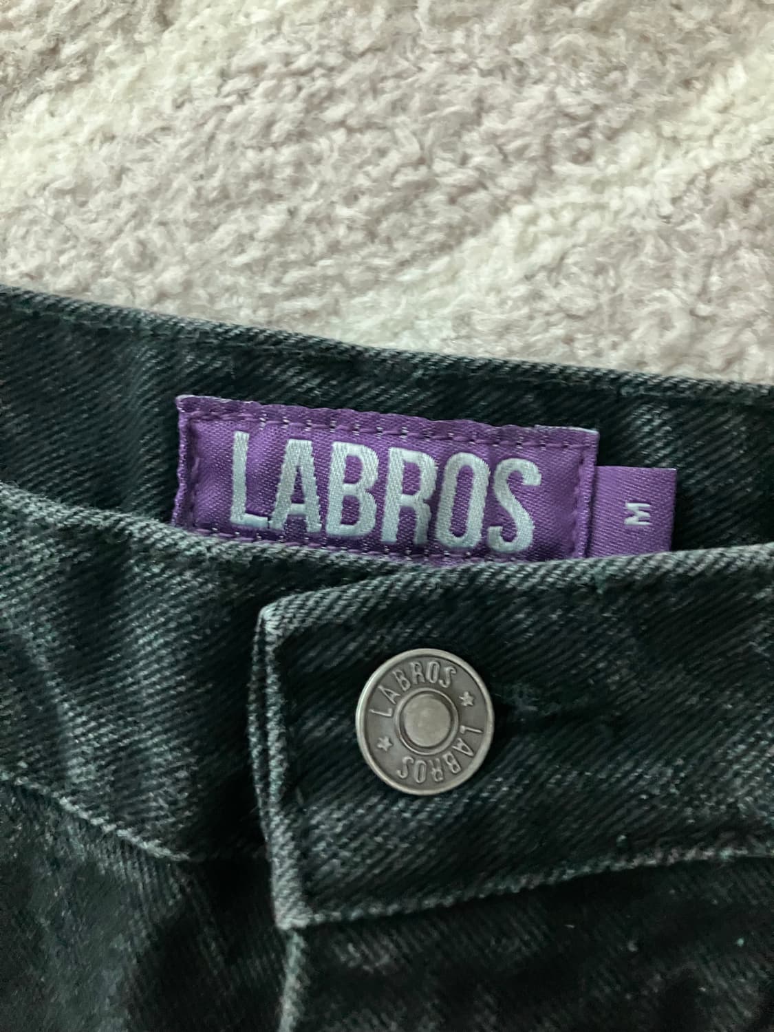 라브로스 데이지 베기진 데님 블랙 청바지 상품이미지4