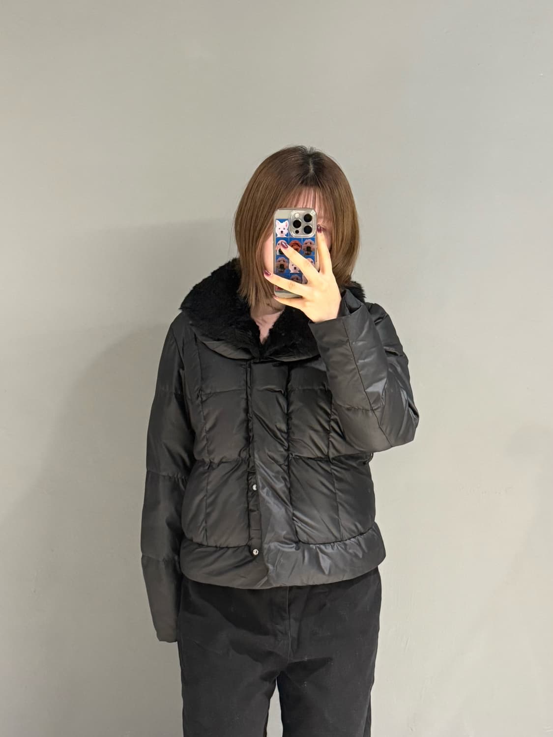 fur trimming collar detail padding 상품이미지1