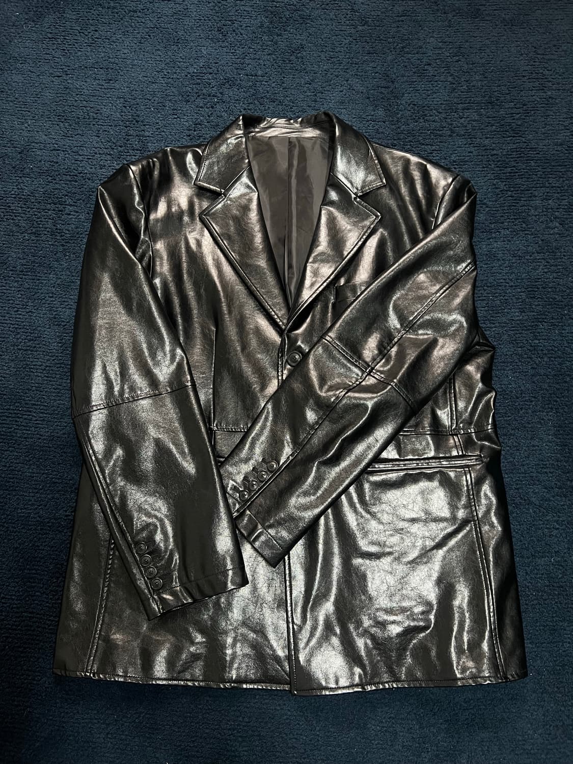 Coor 페이크 레더 자켓  상품이미지1