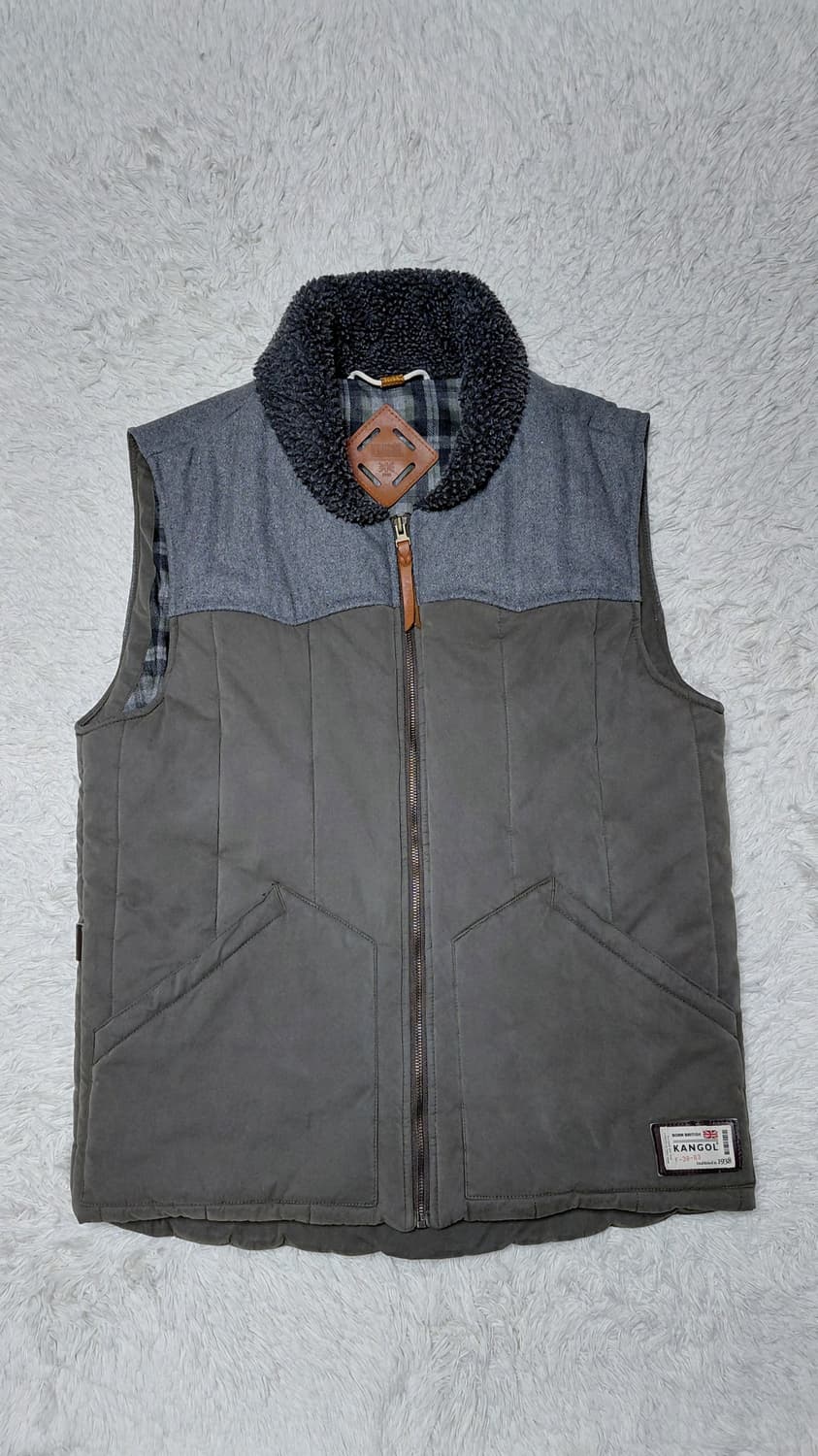 캉골 Kangol Wool Block Vest (XL) - 택비포함 상품이미지1