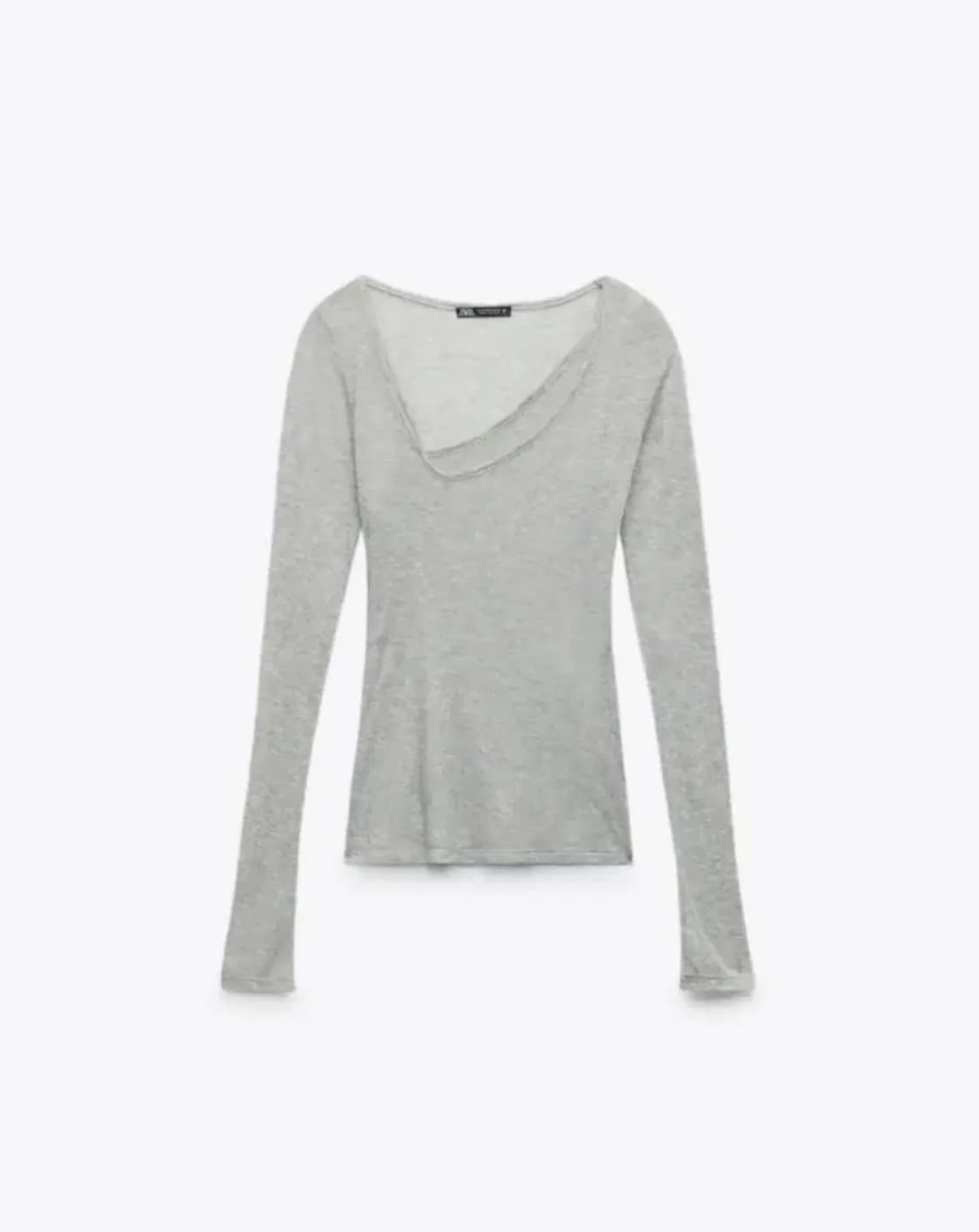 [새상품] 자라 zara 언밸런스 더블 티셔츠 S (고윤정 착용) 상품이미지2