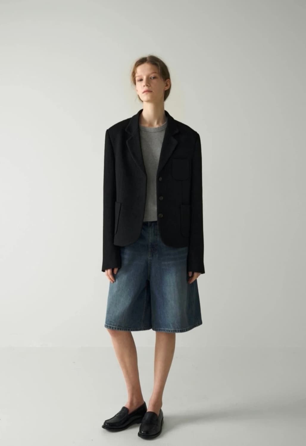 파사드패턴 텍스처 빈티지 재킷 블랙 S 상품이미지2