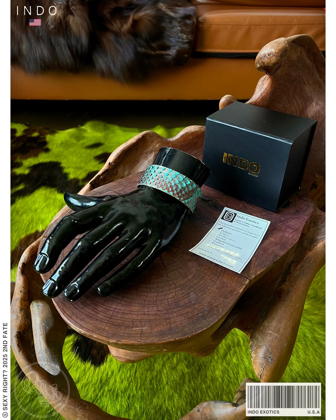 INDO Exotics Real Python Native Bangle 상품이미지1