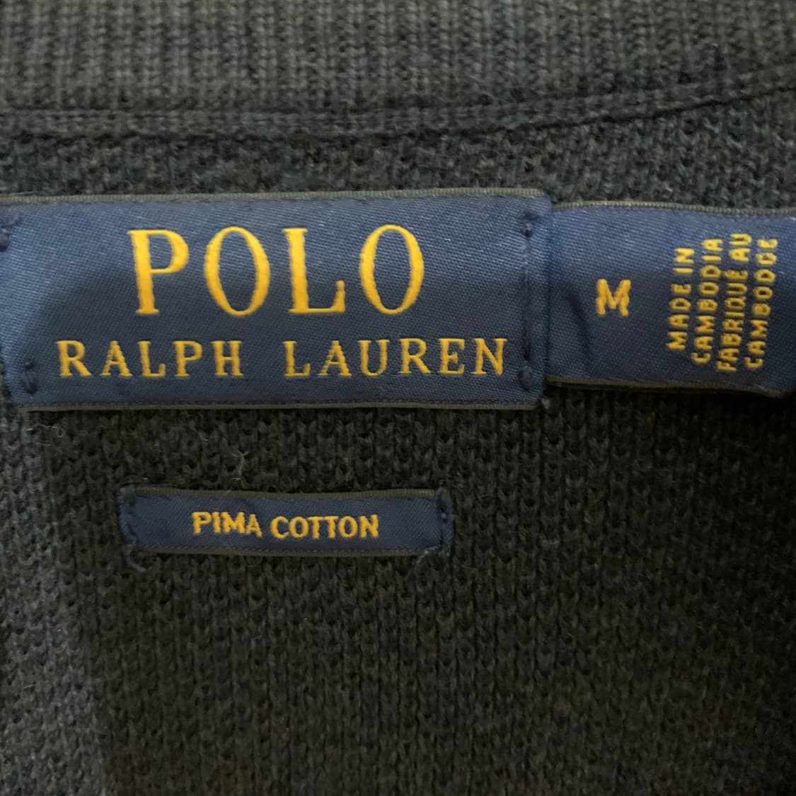 M 폴로랄프로렌 피마코튼 쿼터 하프 반집업 니트 상품이미지5