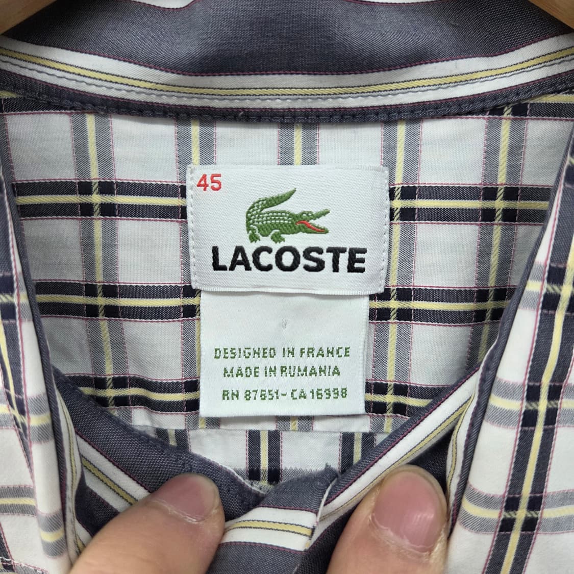 라코스테 체크 긴팔 셔츠 남XL 상품이미지4
