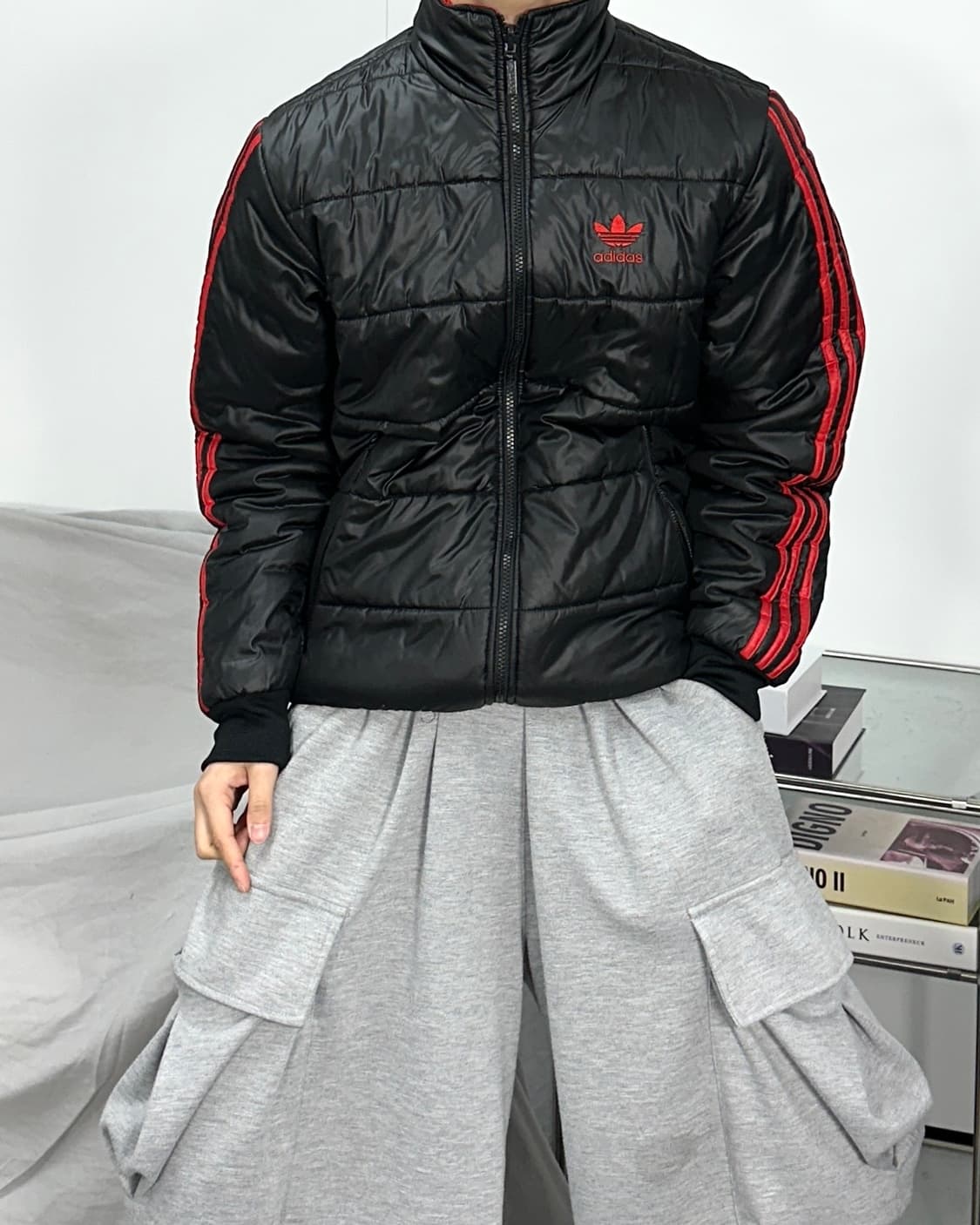 아디다스 00s AC 밀란 리버시블 경량 패딩 L 상품이미지3