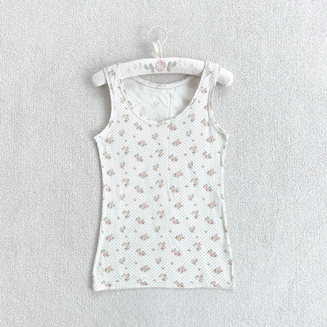 잔꽃 도트 러블리 나시 ♥  상품이미지1