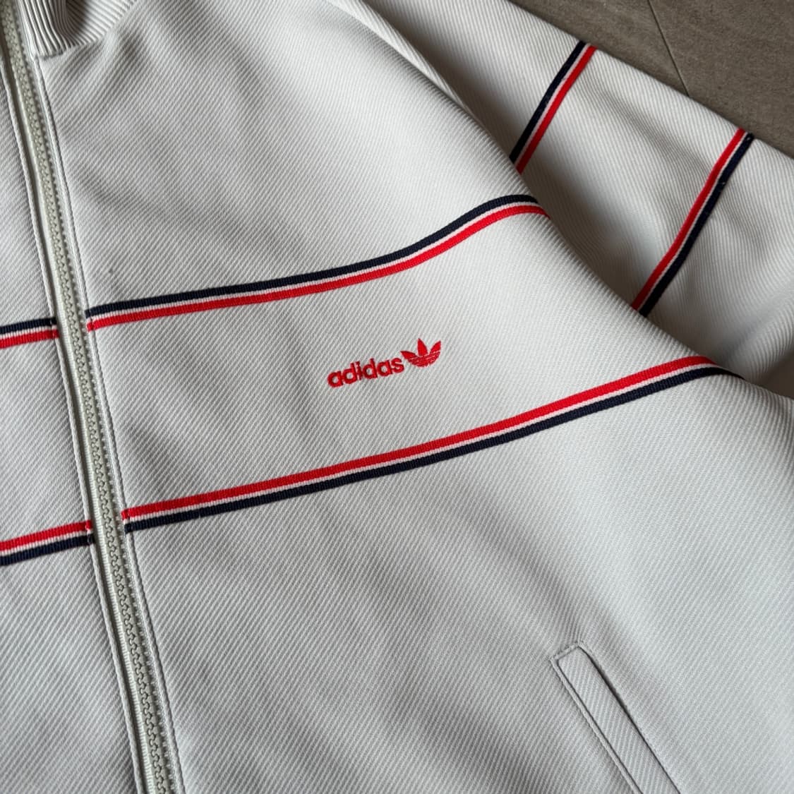 70년대 생산 아디다스 그레이 져지 자켓 상품이미지5