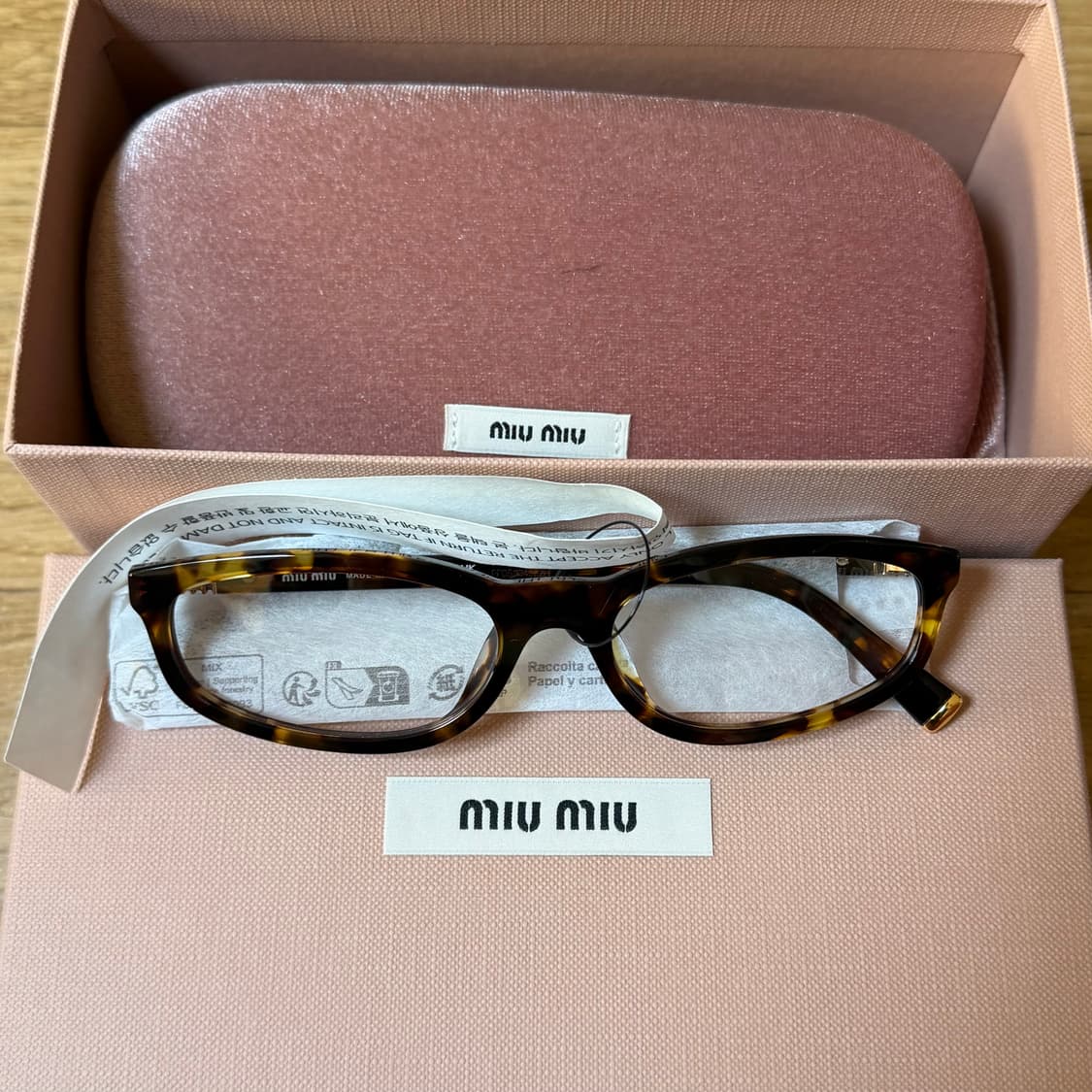 미우미우 레오파드 하바나 안경테 새상품 상품이미지2