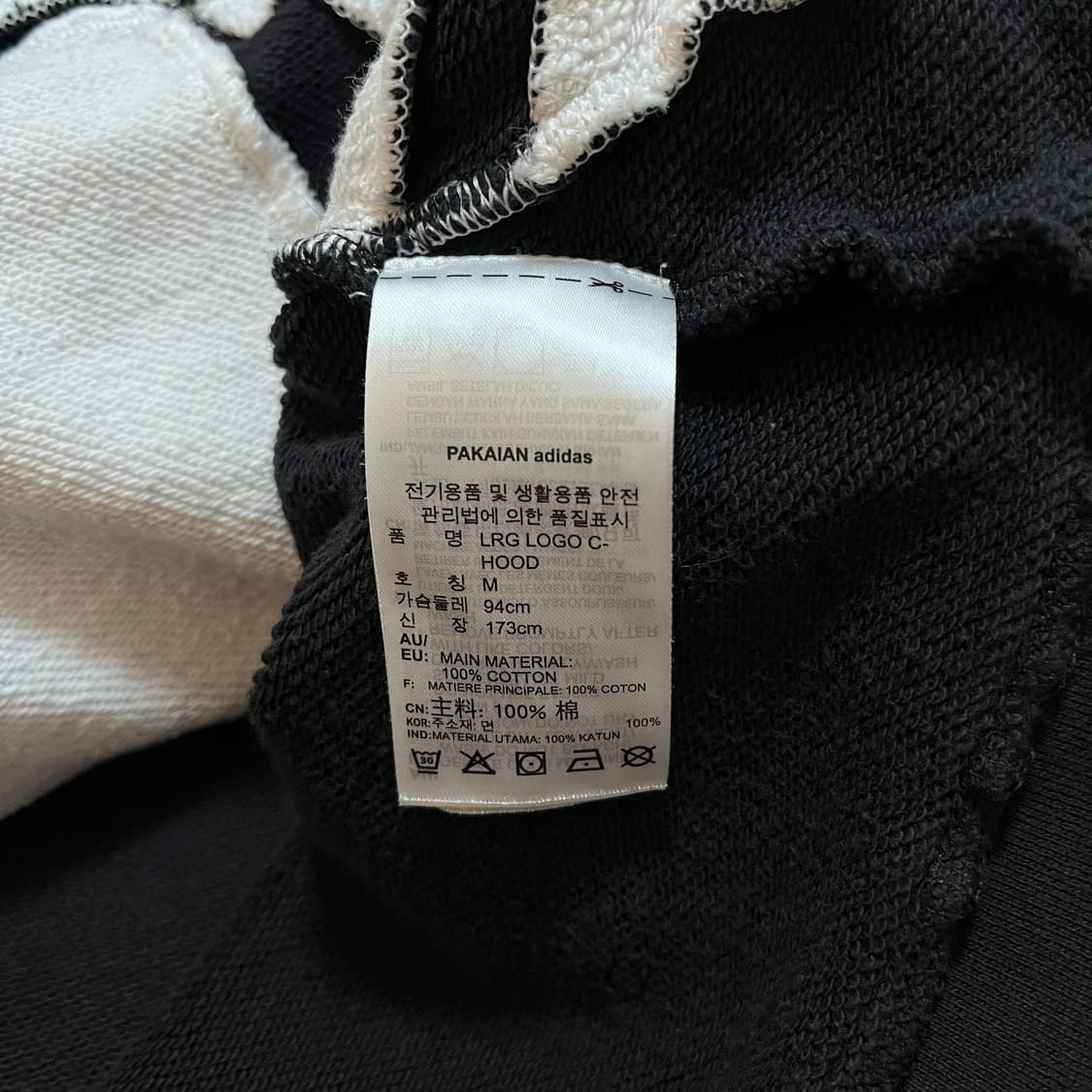 [정품] 아디다스 블랙 빅트레포일 크롭 후드티 [ M ] 상품이미지6