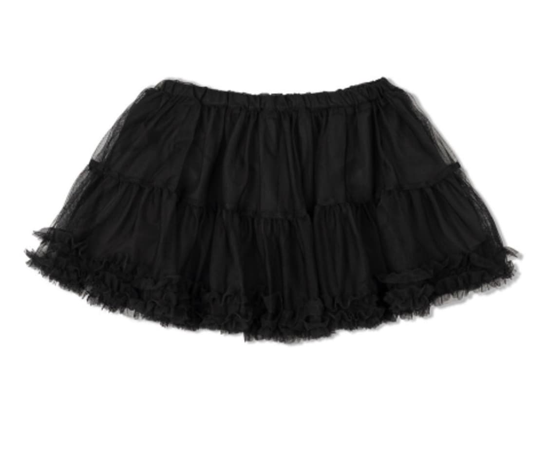 새상품)) 어글리쉐도우 매쉬 프릴 캉캉 팬츠 스커트 블랙 상품이미지1