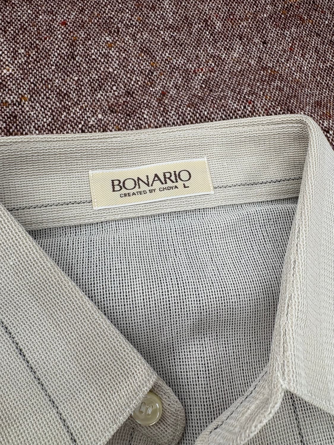 💼 BONARIO 일본 빈티지 스트라이프 셔츠 (L) – 미사용 새상품 상품이미지2