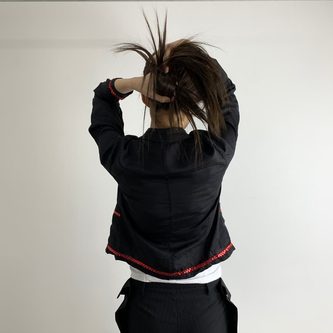 꼼데가르송 로브드샹브레 리본 콘페티 트리밍 자켓 상품이미지6