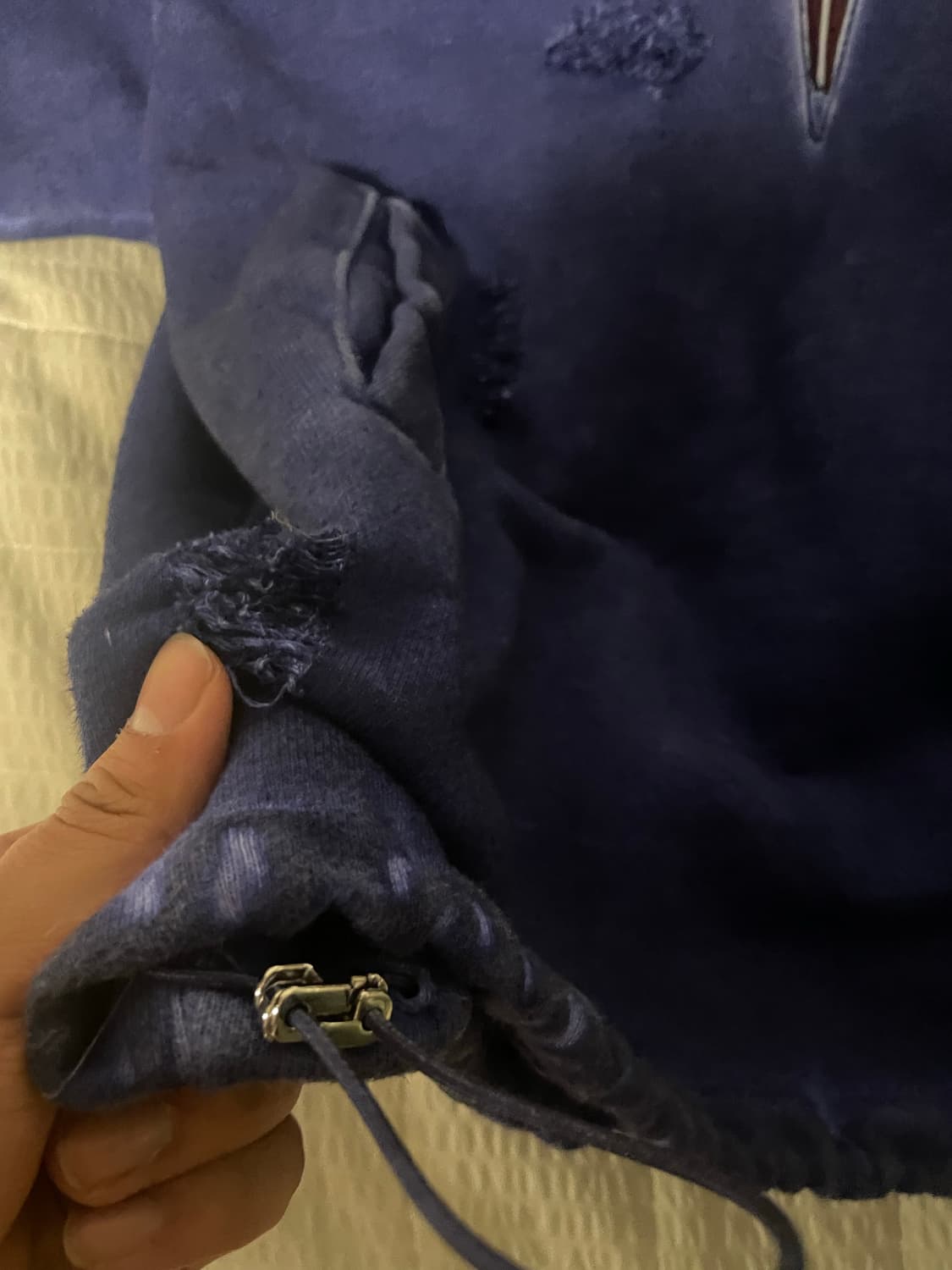 떠그클럽 락 후드 데미지 블루 상품이미지4