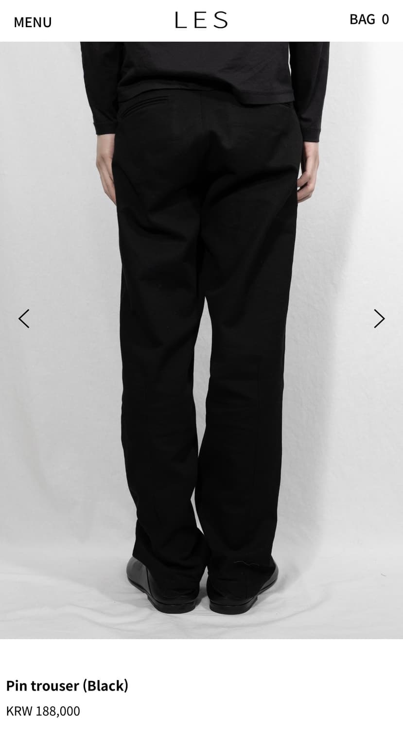 les pin trouser (black) 상품이미지2
