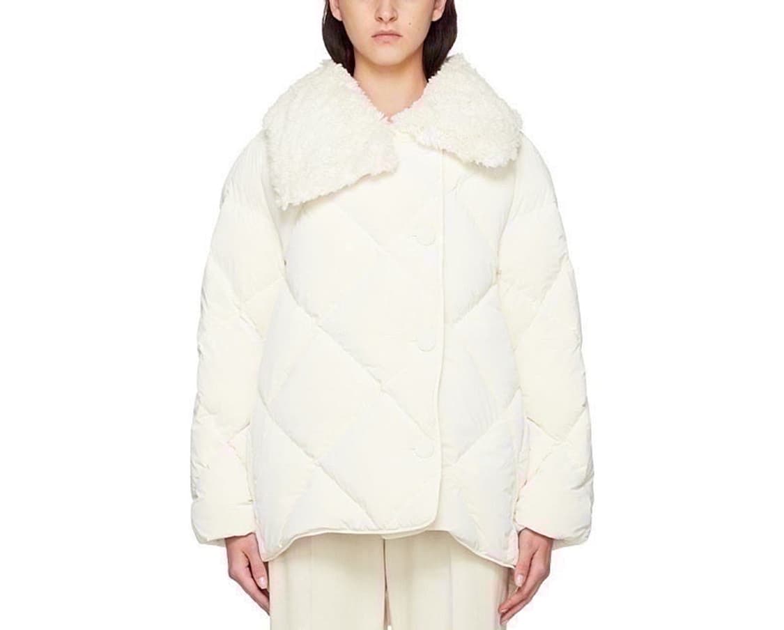 (정품/새상품) 옌키옌키 여성 화이트 퀼팅 구스다운 퀸 패딩 점퍼 상품이미지3