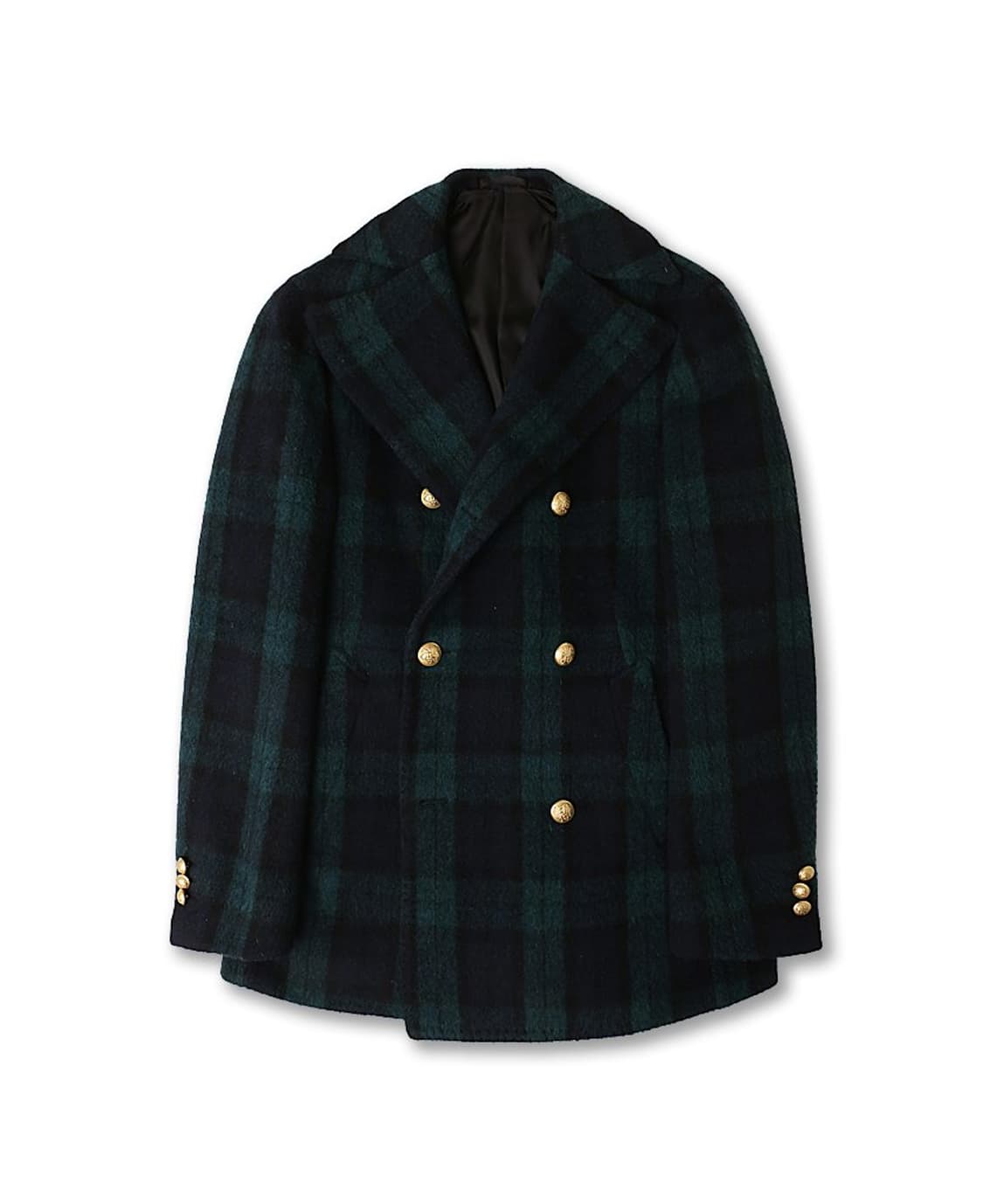 링자켓 [E'lento Ring Jacket] 타탄 체크 울 더블 피코트 상품이미지1