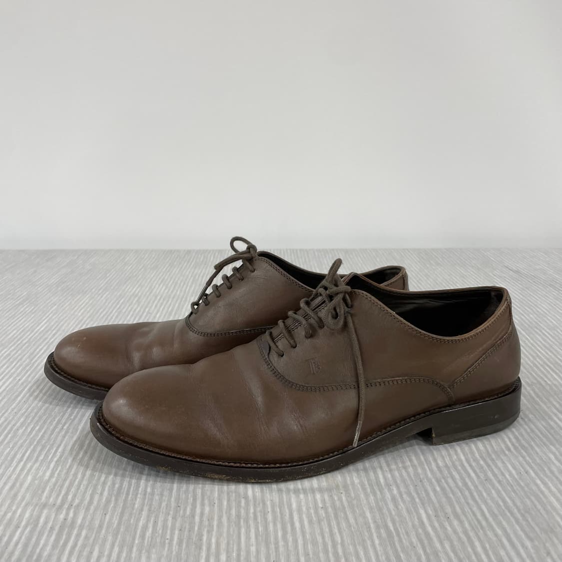 576) TOD'S 토즈 브라운 레더 더비 슈즈 8.5 상품이미지3