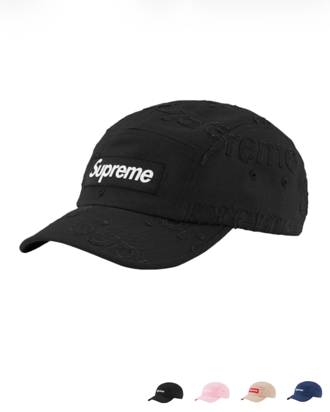 슈프림 레이저드 트윌 캠프캡 블랙 상품이미지1