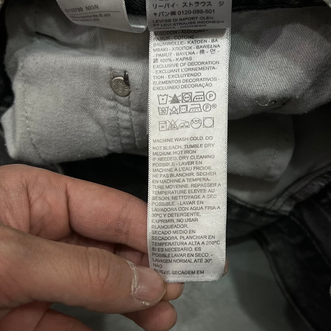  리바이스 실버탭 흑청 데님 팬츠 y16376 상품이미지9