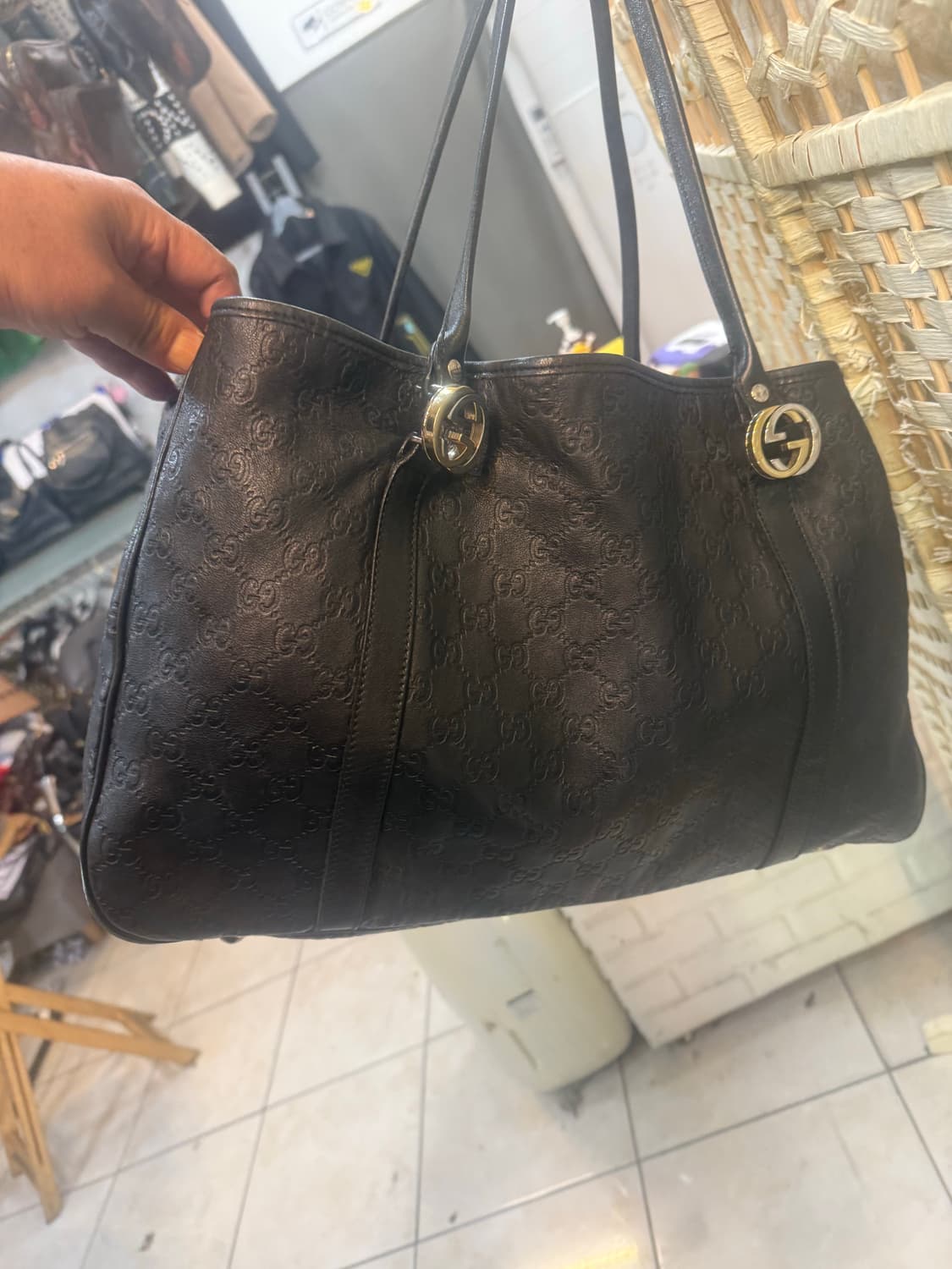 정품 구찌 GG 시마 트원스 쇼퍼백 팝니다 상품이미지3