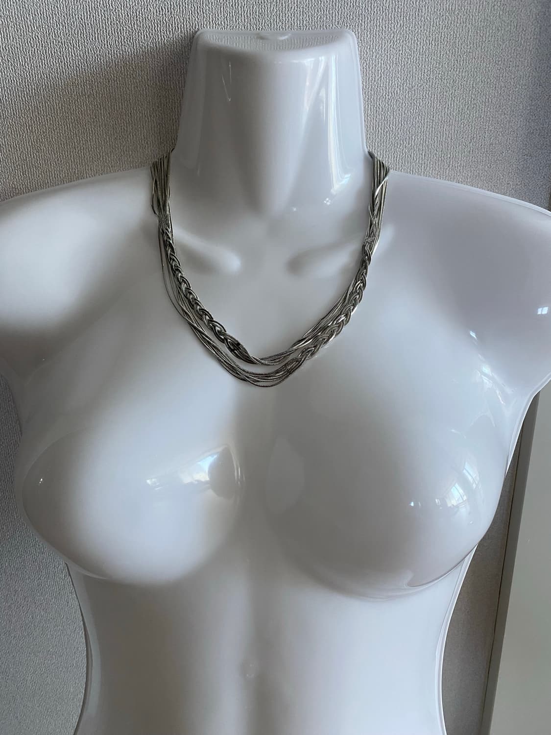 실버톤 레이어드 롱 목걸이 상품이미지3