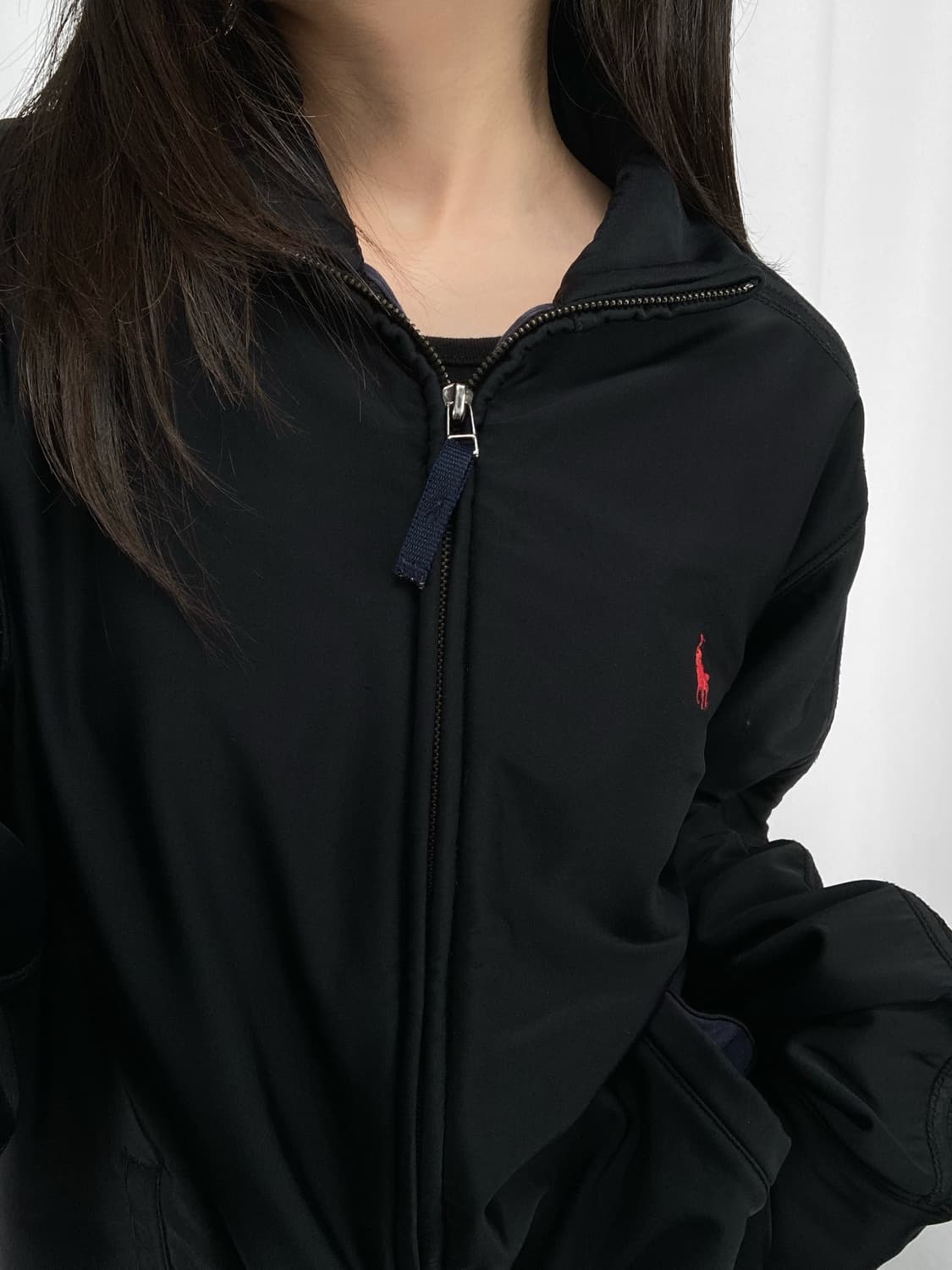 폴로 블랙 나일론 집업 자켓 상품이미지1