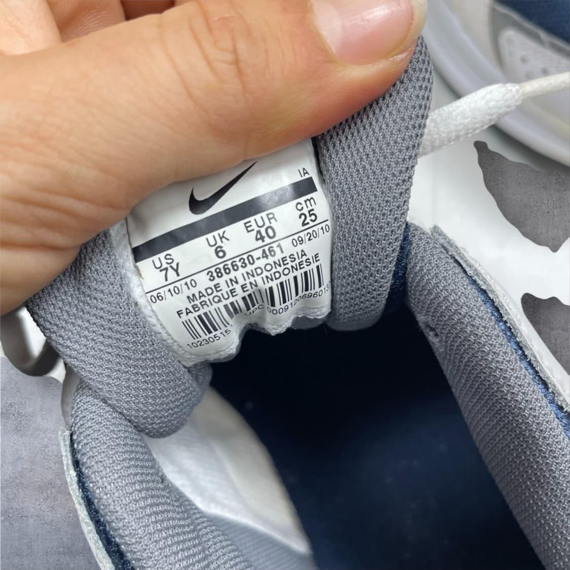 나이키 Nike 네이비 화이트 어드밴티지 레트로 러닝 스니커즈 250 상품이미지4