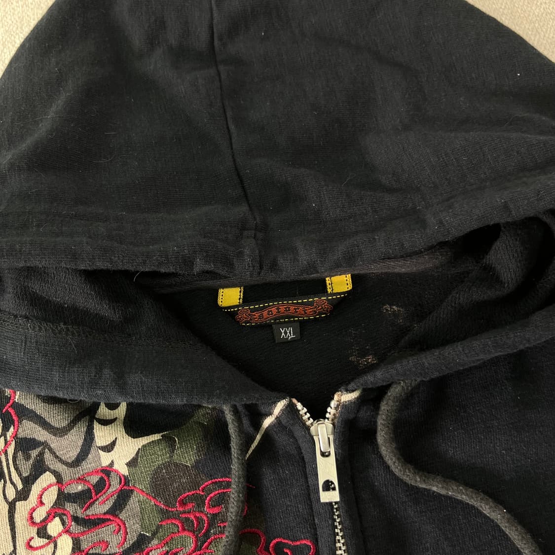 100 재팬 빈티지 오리엔탈 용 자수 후드집업 상품이미지3