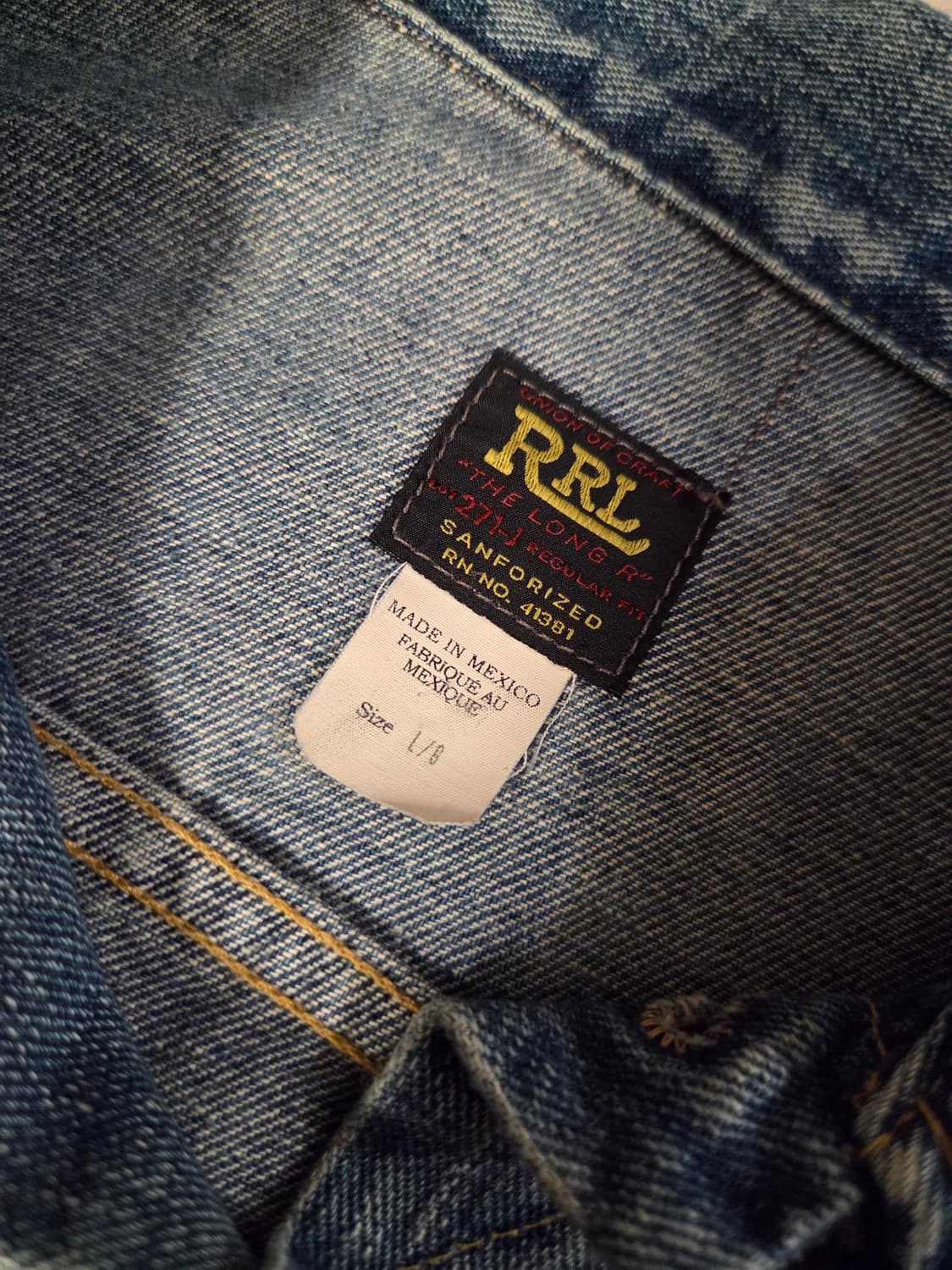 RRL 더블알엘 LOT 271 데님 자켓 L 상품이미지3