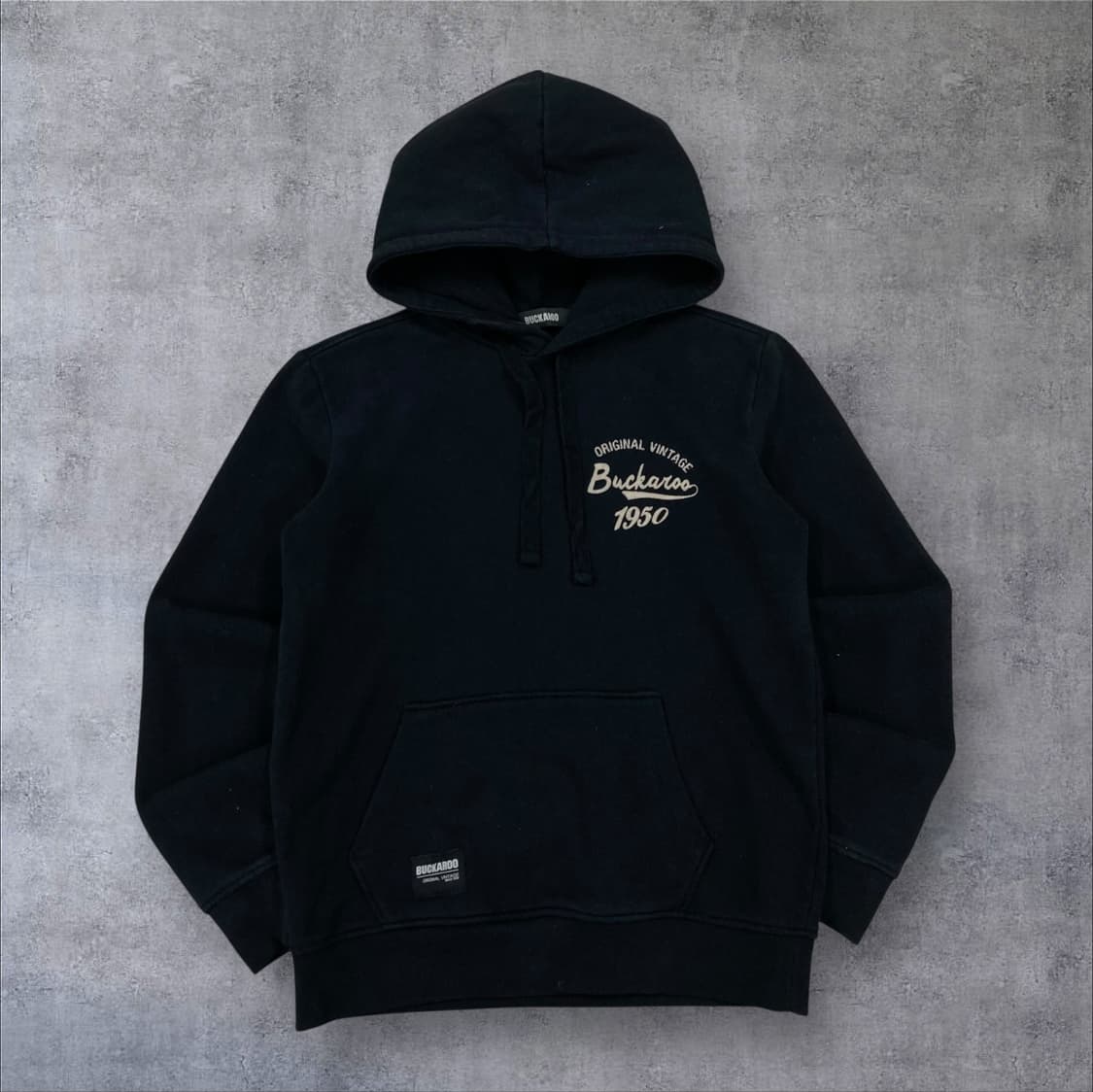 버커루 y2k 빅로고 블랙 후드티 상품이미지2