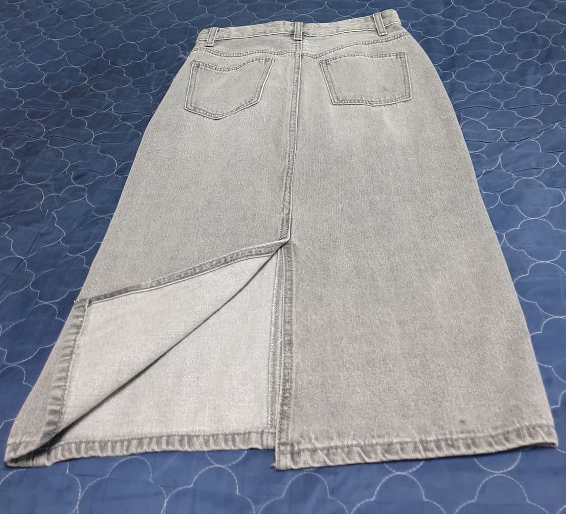 탑텐 BETTER DENIM 롱스커트 그레이 (S) 상품이미지2