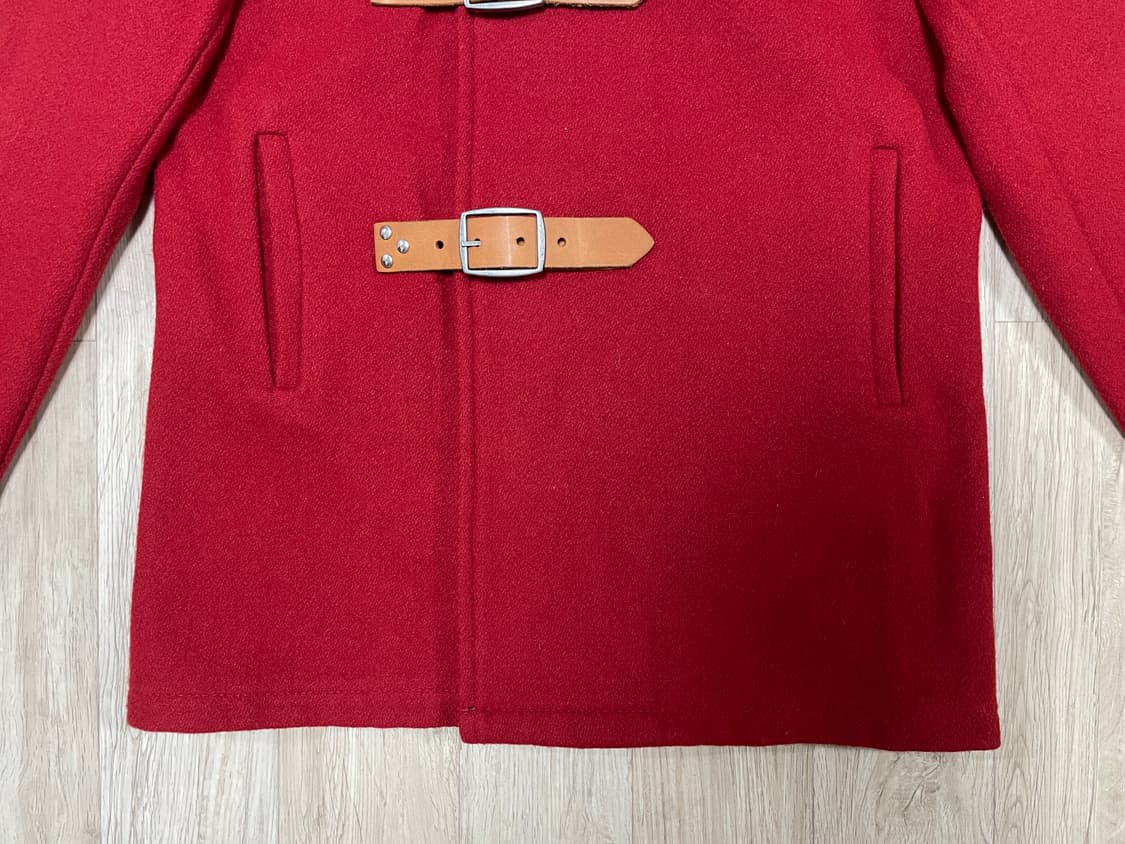 95~100) 쇼트 레더 벨티드 울 피코트(미국제)RRL&LVC&폴로 상품이미지8