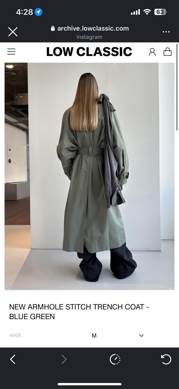 로우클래식 코트 뉴 암홀 스티치 트렌치 코트 상품이미지2