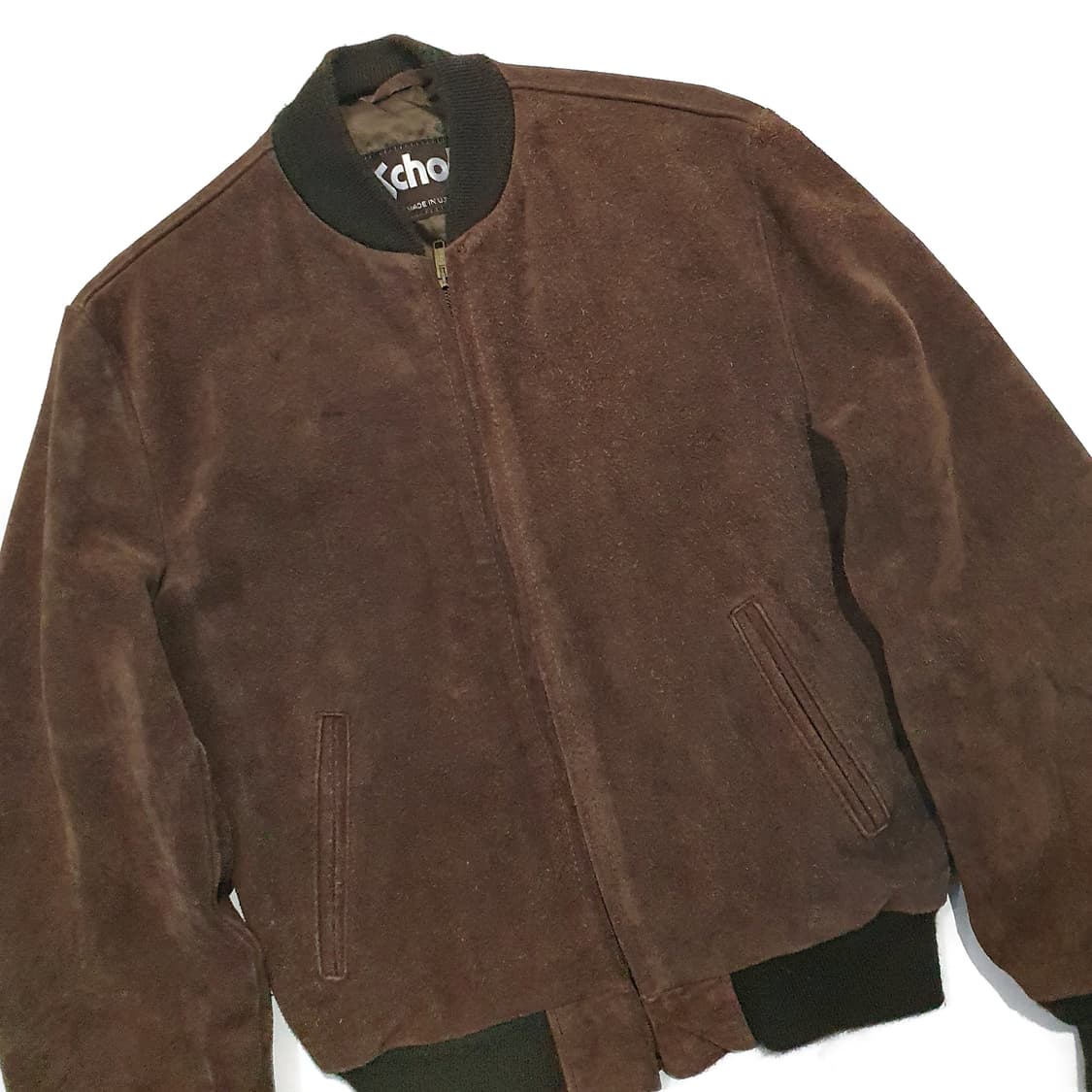 schott 빈티지 스웨이드 블루종 봄버 자켓 (100~105) 상품이미지4