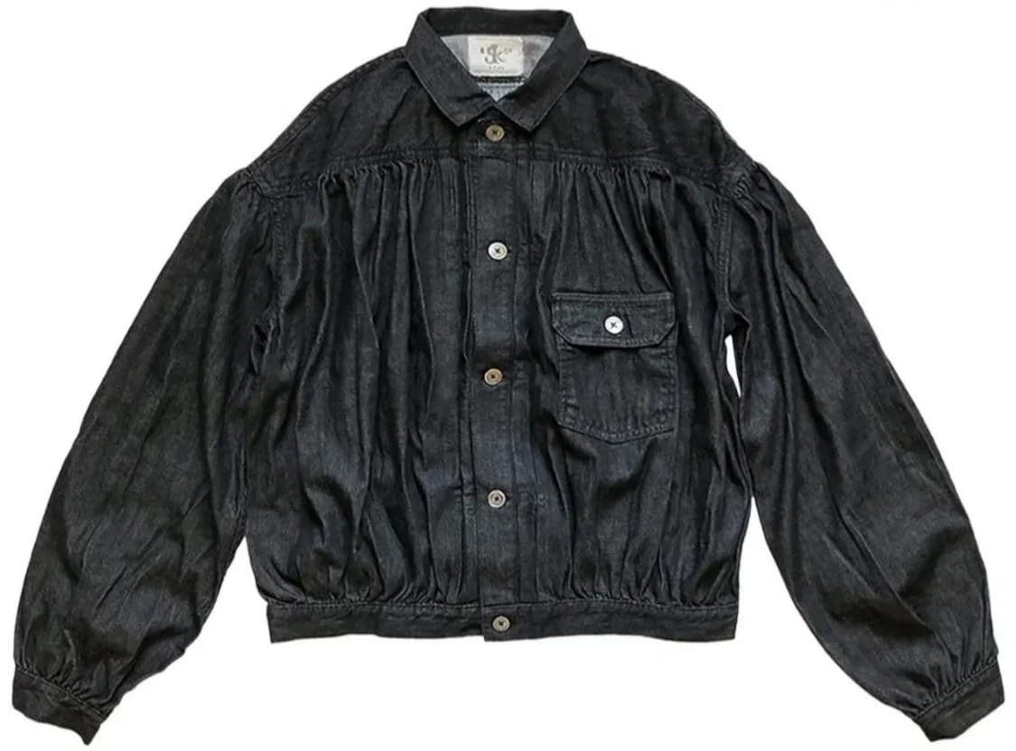 [Free] 캐피탈 8oz 집시 블라우스 데님 자켓 블랙 (국문택) 상품이미지1