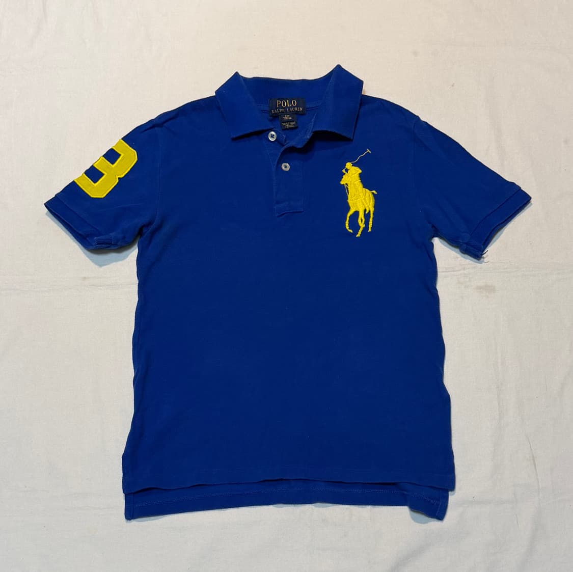 폴로 랄프로렌 딱붙핏 빅포니 카라티 블루 상품이미지1